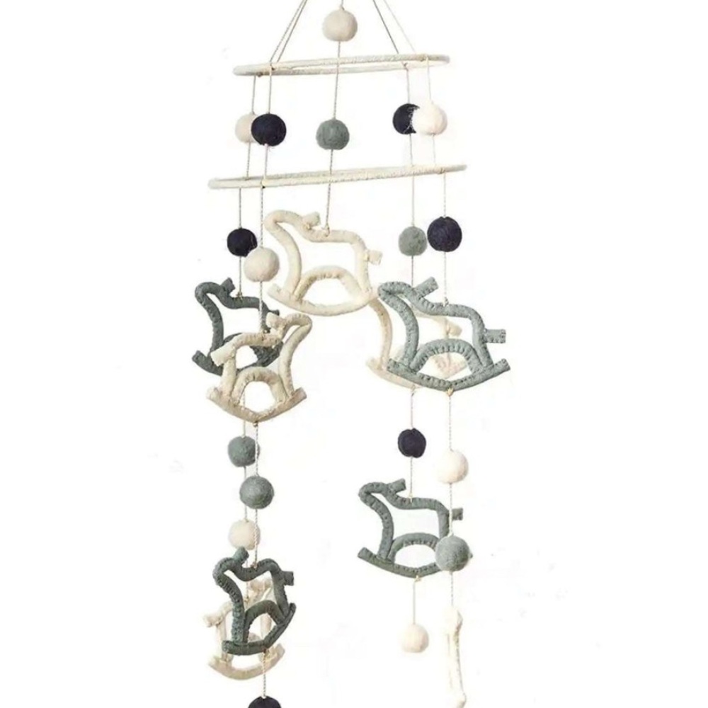 Rock-A-Bye Ceiling Mobile - Cream and Green